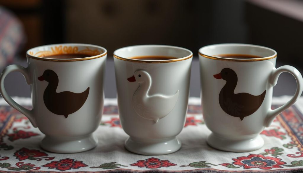 Fincanın farklı bölgelerinde görülen ördek şekilleri ve anlamları Fincanın farklı bölgelerinde görülen ördek şekilleri ve anlamları