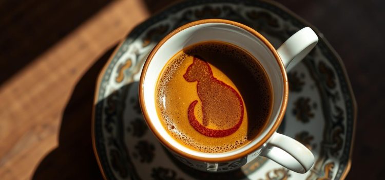 Kahve Falında Kedi Görmek Kahve falında kedi görmek - fincan içinde kedi figürü