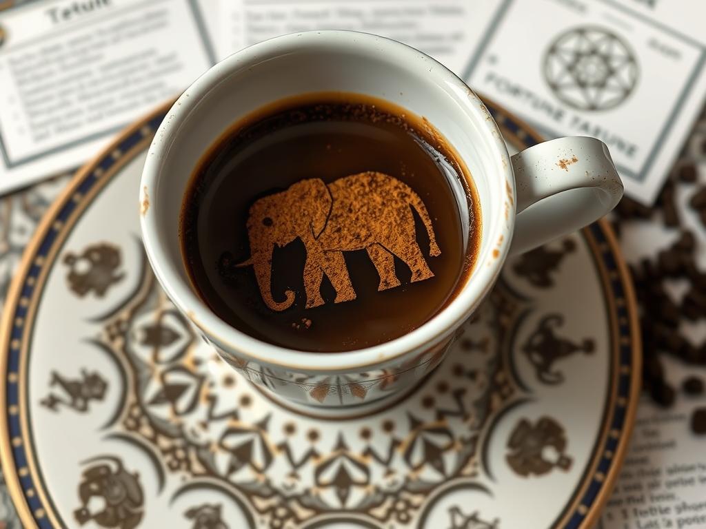 Kahve fincanında fil şekli ve yorumlama teknikleri Kahve fincanında fil şekli ve yorumlama teknikleri